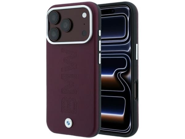 BMW Sign Centered Deboss MagSafe Case for iPhone 17 Pro / 18 Pro - Burgundy