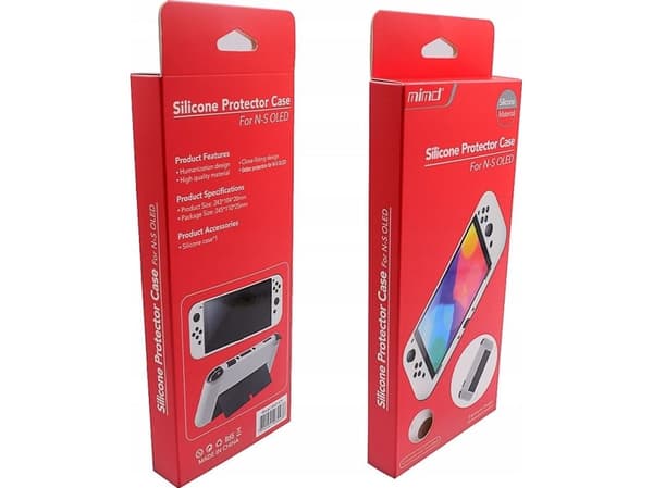 Mimd silikonbeskyttelsesdeksel for Nintendo Switch, hvit