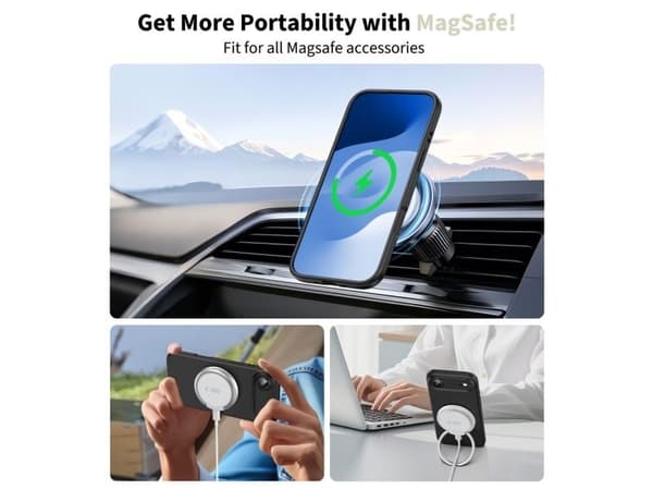Tech-Protect silikon MagSafe-etui til iPhone 17 Air - svart
