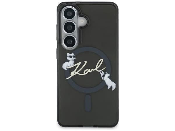 Karl Lagerfeld IML KC Script MagSafe Case for Samsung Galaxy S26 - Black