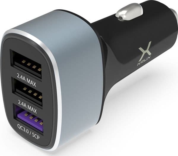 KRUX 3x USB QC 3.0 biloplader