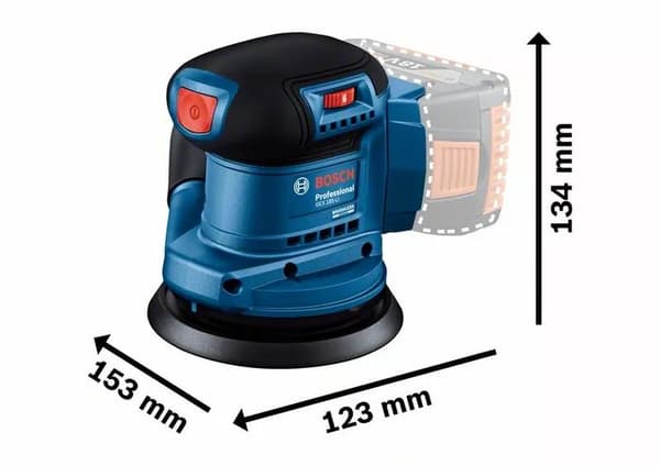 BOSCH GEX 185-LI PROFESSIONAL RANDOM ORBIT SANDER - SOLO