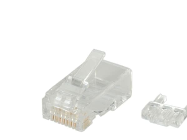 ROLINE Cat.6 Modular Plug, unshielded, for Solid Wire 10 pcs., Gjennomsiktig