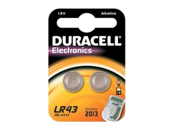 Duracell LR43 - Batteri 2 x - Alkalisk