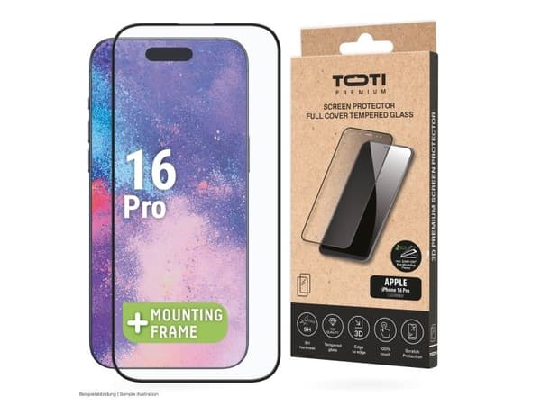 PREMIUM TEMPERED screen protector glass 3D full cover for Apple iPhone 16 Pro