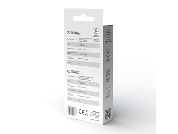 SAVIO CL-173 USB til Lightning-kabel 1m med digitalt display