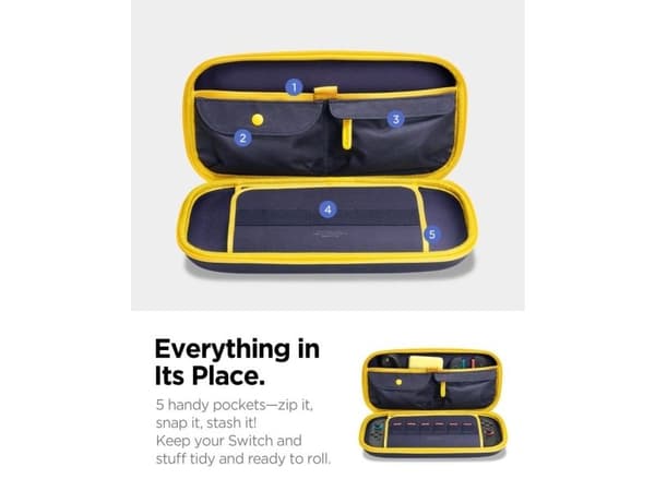 Spigen Nano Pop Pro-veske til Nintendo Switch 2 - Navyblå og gul