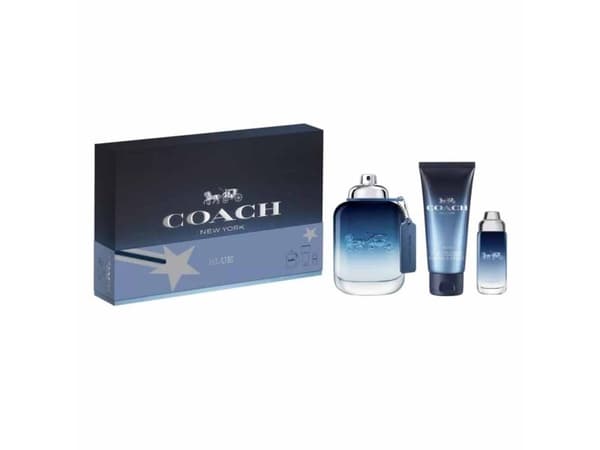 COACH BLUE 3 Piece Gift Set 3.3 oz Eau de Toilette Spray