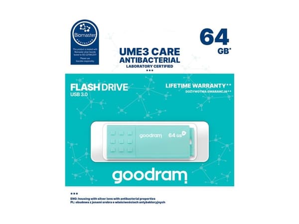 GOODRAM UME3 CARE - USB flash-enhet - 64 GB - USB 3.0