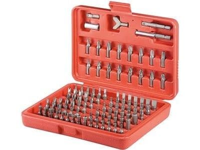 100 stk bit-sett 77045, metall/plast, rød