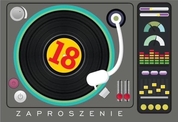 Invitasjon ZZ-055 bursdag 18 DJ (5 stk.)