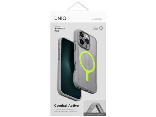 Uniq Combat Active Magclick Charging Case for iPhone 16 Pro - Gray