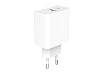 PowerDelivery USB-A USB-C 20W laddare Vit