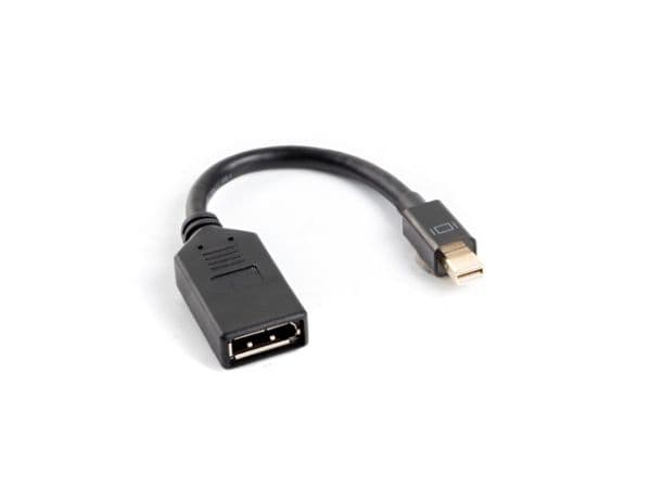 Lanberg - DisplayPort-sovitin - Mini DisplayPort han til DisplayPort hun - 12 cm