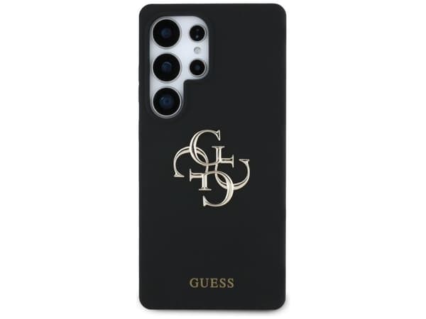 Guess silikon Big 4G logo bottom Script-deksel til Samsung Galaxy S25 Ultra - sort
