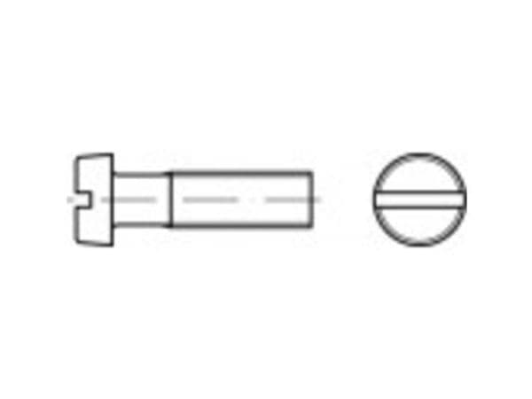TOOLCRAFT cylinderskruvar M1.6 10 mm spår DIN 84 mässing 100 st