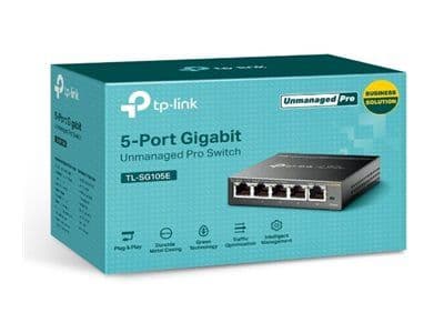 TP-Link Easy Smart TL-SG105E - Switch - 5 x 10/100/1000 - skrivbordsmodell