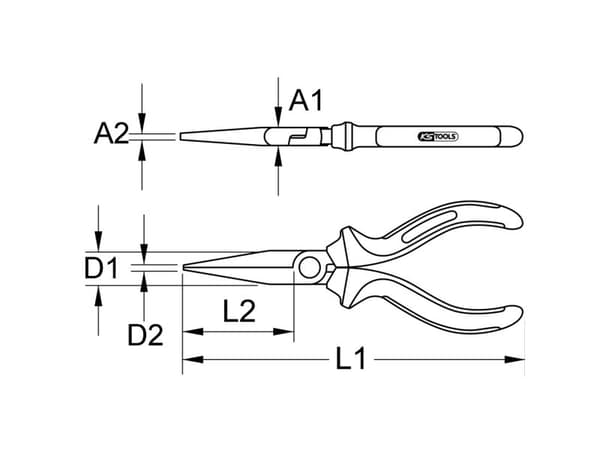 KS Tools 962.0631, Beryllium, Koppar, 200 mm