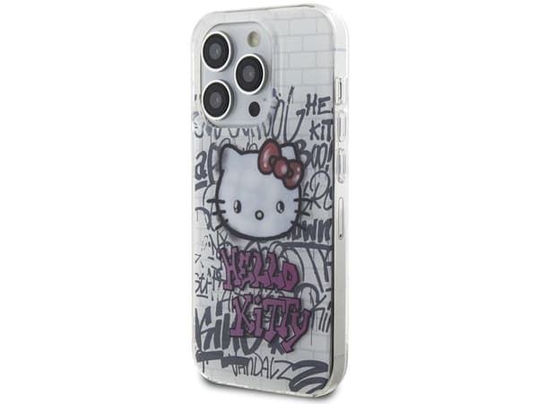 Hello Kitty HKHCP15XHDGPHT iPhone 15 Pro Max 6.7" bialy/white hardcase IML Kitty On Bricks Graffiti