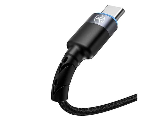 Tellur USB-A til USB-C LED lade- og datakabel, 1,2 m, sort
