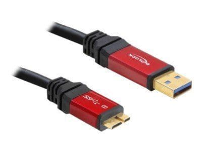 Delock Premium - USB-kabel - USB-type A (hann) til Micro-USB Type B (hann) - USB 3.0 - 2 m - svart