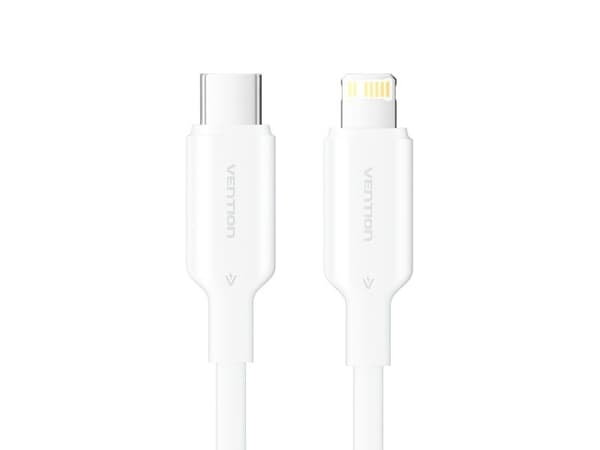 USB-C till Lightning-kabel, 3 A, 480 Mbps, 1 m, vit