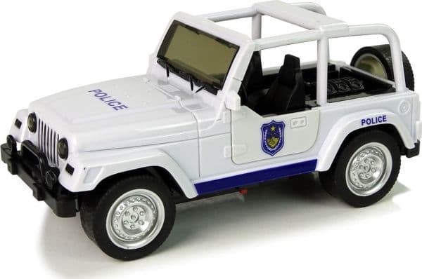 LeanToys terrängbil bil/polis i vit