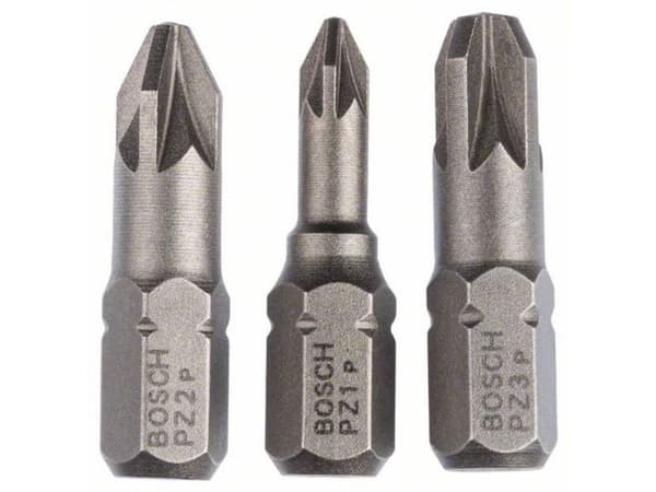 Bosch BITS PZ1/2/3 L:25MM 3 kpl