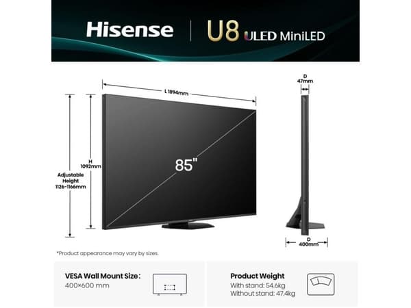 85U8Q ULED Smart TV Mini-LED PRO TV