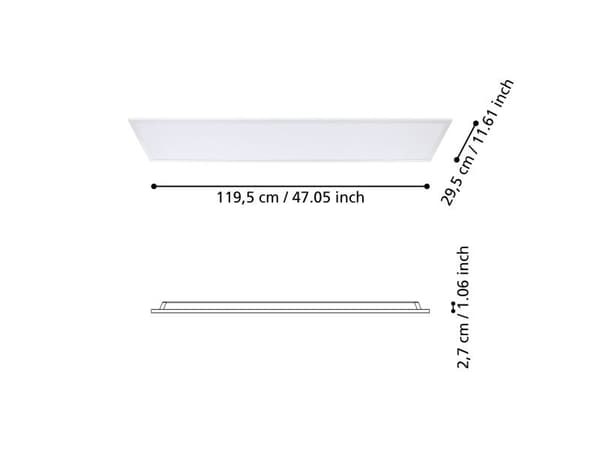EGLO RABASSA panel 1195x295 3600lm 4000K hvit
