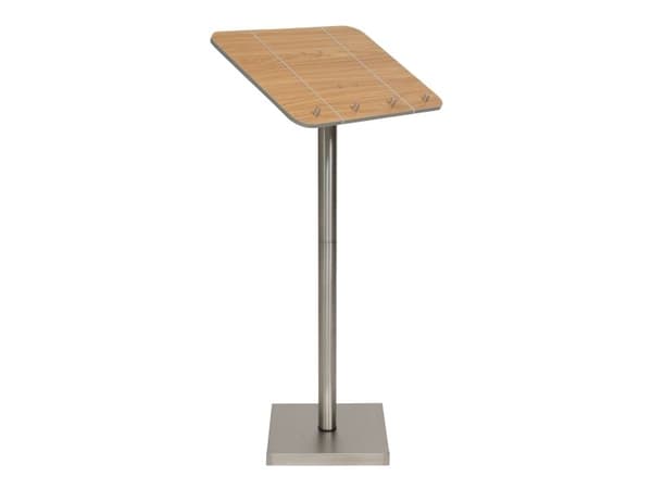 Securit® MENU STAND display för A3/dubbel A4 med stolpe och bas teak