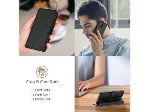 Tech-Protect lommebokdeksel til Xiaomi Redmi Note 15 Pro+ 5G – sort