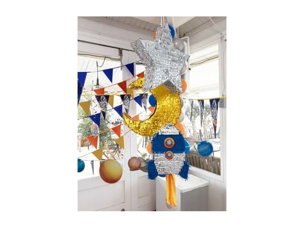 Blå raket pinata