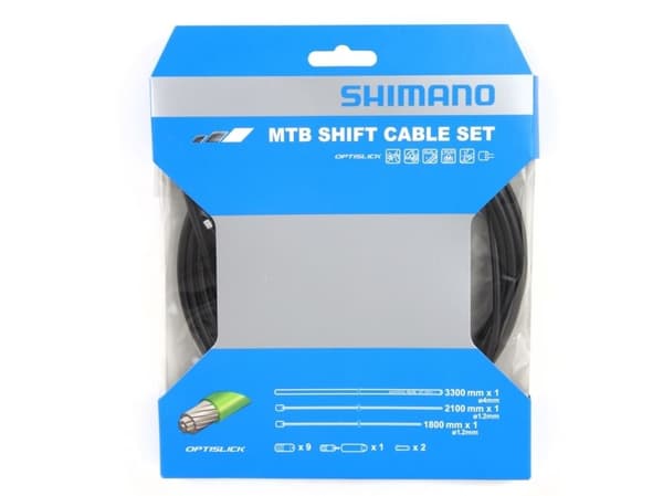 Shimano Optislik MTB utbyteskabelsats, svart