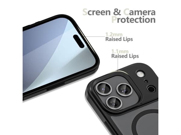 Tech-Protect MagMat XT 4-set MagSafe-deksel for iPhone 17 Pro - matt sort