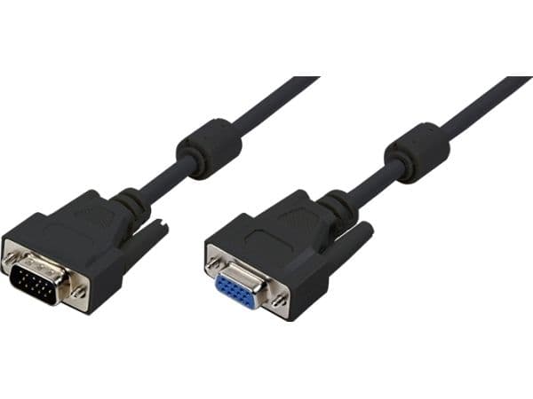 LogiLink 5m VGA, 5 m, VGA (D-Sub), VGA (D-Sub), Sort, Hankjønn/hunkjønn, RoHS