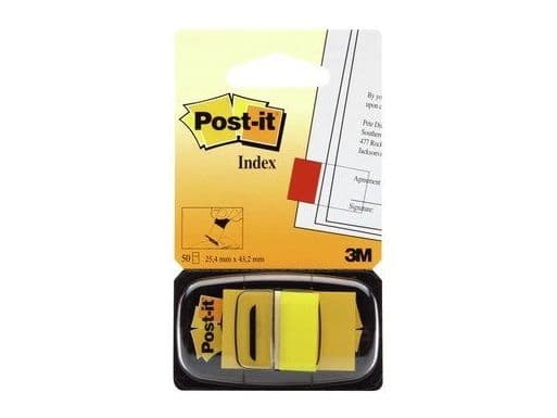 Post-it Indeksfanedispenser Index 680-5 Indeksfanernes materiale: Gul 7000029860
