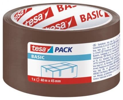 Tesa pakkausteippi BASIC ruskea 40m 45mm (H5857500)