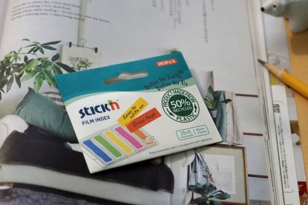 5-color neon self-adhesive index tabs