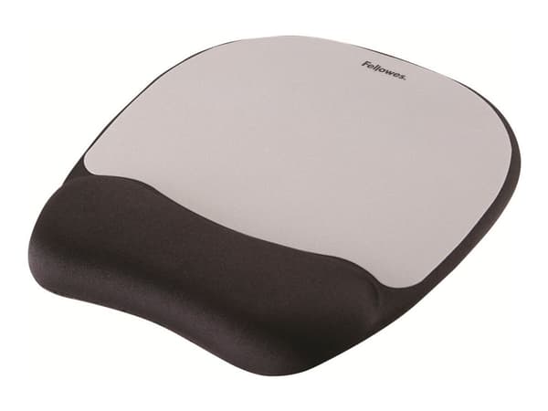 Fellowes Memory Foam - Musematte med håndleddsstøtte - sølv