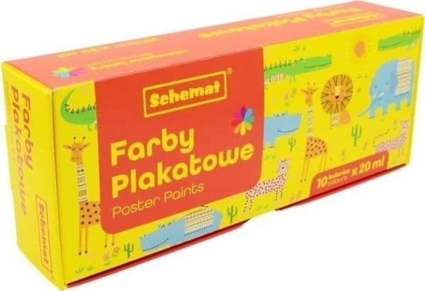 Plakatfarger 20 ml, 10 farger