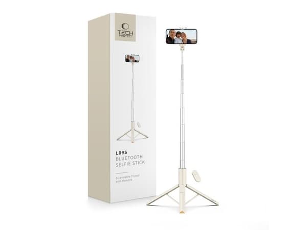 Selfie Stick Tech-Protect L09S with tripod - beige