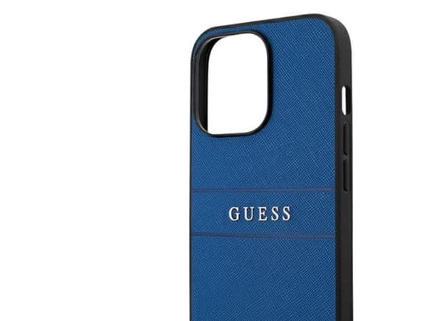 Guess Saffiano stropp-etui til iPhone 13 Pro Max 6,7" - Blå