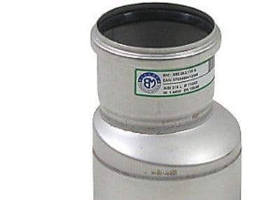 Blücher exec.overg.75-110mm - m.O-ring. AISI 316L.Syrefast stål