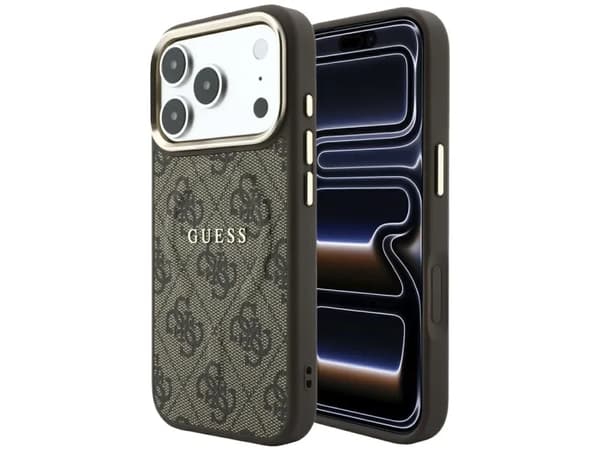 Guess Embossed 4G Classic MagSafe Case for iPhone 17 Pro Max / 18 Pro Max - Brown