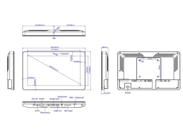 LoopMeeting LM-1056T 10,1" LED, PoE, touch