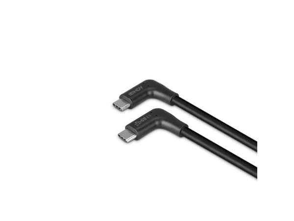 Lindy 0,5m USB 3.2 Type C -kaapeli 2 x 90° kulmassa (32022)