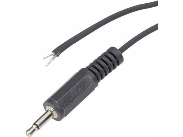 TRU COMPONENTS 1578898 jackplugg 3,5 mm plugg, rett pol: 2 mono sort (1 stk.)
