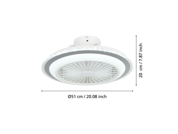 EGLO ALBUFEIRA ventilator TW vit/grå