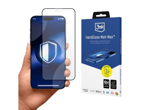 3mk HardGlass Matt Max till Apple iPhone 17 Pro